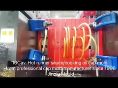 16полости Flip Top Cap Mold PE Материал Pull Ring Для бутылки соевого соуса